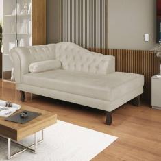 Imagem de Diva Recamier Dora 130cm Lado Direito Linho Bege