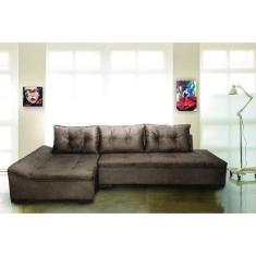 Imagem de Sofá 3 Lugares Chaise Vel Rústico Guarapari Montreal