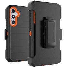 Imagem de Takfox Capa para celular Galaxy A35 5G, capa para celular Samsung A35 5G com clipe de cinto com [protetor de tela embutido] Capa protetora resistente, resistente, à prova de choque, à prova de poeira,