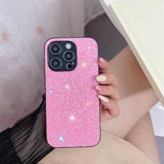Imagem de Luxo glitter anel duro caso de telefone para iphone 15 14 plus 13 12 mini 11 pro max capa traseira, rosa, para iphone 11pro max