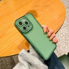 Imagem de Capa transparente luxuosa com diamante de cristal para iPhone 14 13 12 11 Pro Max X XR XS 7 8 Plus Capa de silicone macia transparente e brilhante, verde, para iPhone 11
