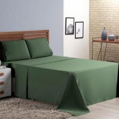 Imagem de Jogo de Lençol Cama Casal Padrão 4 Peças Micro Percal 400 fios com Pon