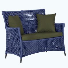 Imagem de 1 Sofá Área Externa Igapó Alumínio Pintura Preta Corda Náutica Estofado Impermeável 13