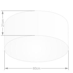 Imagem de Plafon Cilíndrico Md-3013 Cúpula em Tecido 60x21cm Algodão Crú - Bivolt