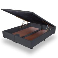 Imagem de Box Baú Orthocrin Preto Casal Queen- 158x198x31