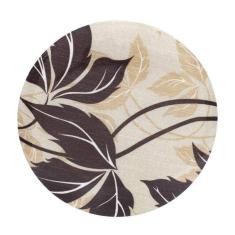 Imagem de Kit 3 Banquetas Alta  Junco Argila Com Assento Floral Marrom Fortmix