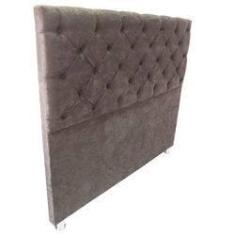 Imagem de Cabeceira Capitonê Suede Am Marrom King 195x120 Rbl