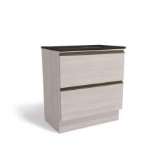 Imagem de Balcão De Cozinha Maxxi G755 P/ Cooktop 80cm Branco/Preto Brilho - Kappesberg