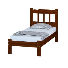 Imagem de Cama Solteiro Em Madeira Maciça Castanho