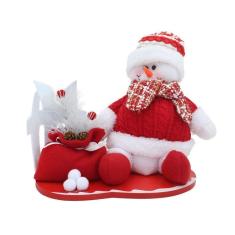 Imagem de Boneco De Neve Enfeite Natalino Decorativo Tecido 25cm