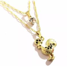 Imagem de Colar Cordão Duplo Publicidade Galo Folheado 18k