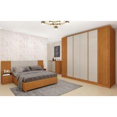 Imagem de Guarda Roupa Casal 6 Portas 6 Gavetas Barcelona Ripado Tcil Móveis - C