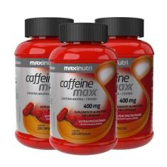 Imagem de Kit 3 Caffeine Maxx 420mg Cafeína Anidra 120 Cáps Maxinutri