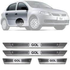 Imagem de Soleira de Aço Inox Escovado Volkswagen Gol G5 G6 4 Portas 2009 10 11 12 13 14 15 16 17 18 19