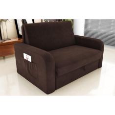Imagem de Sofá Cama Daiane Suede Marrom B256 - Matrix