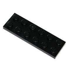 Imagem de LEGO Peças: Placa Preta 2x6 x50