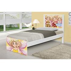 Imagem de Cama Solteiro Adesivada Fadinhas Coloridas com Colchão