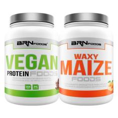 Imagem de Kit - Whey Protein Vegan Protein 500g + Waxy Maize 1kg  - BRN Foods-Unissex