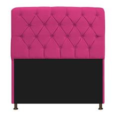 Imagem de Cabeceira Lady Estofada Capitonê 160 cm para Cama Box Queen Suede Pink Quarto - AM Decor