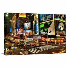 Imagem de Quadro Decorativo - Times Square - Retrô - Tela em Tecido