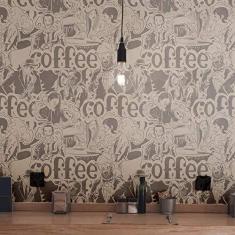 Imagem de Papel de Parede Adesivo Coffee N03109 Rolo de 0,58x3,00