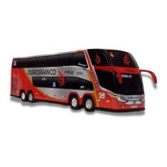 Imagem de Brinquedo Miniatura Ônibus Viação Ouro Branco Dd1800 G7 - Marcopolo G7