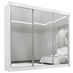 Imagem de Guarda Roupa Dubai D Doro Casal Todo Espelhado 3 Portas 6 Gavetas Cor