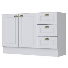 Imagem de Balcão de Cozinha Pia 120 Cm 3 Gavetas 2 Portas Americana Henn