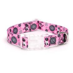 Imagem de haoyueer Coleira de cachorro com estampa floral para cães pequenos, médios e grandes, com fivela de liberação rápida para meninas, fêmeas, cães, de nylon macio, confortável, durável, coleira para