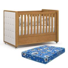 Imagem de Berço Americano Tutto New com Capitonê e Colchão Physical - Matic Móveis