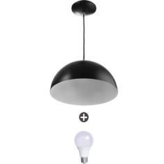 Imagem de Pendente Meia Lua 30 Alumínio  Com Lampada - Marryluz