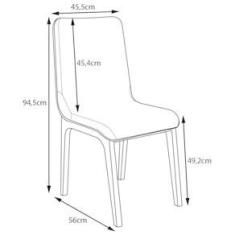 Imagem de Kit 02 Cadeiras Decorativas Sala de Jantar Madeira Champagne