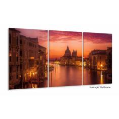Imagem de Quadro Veneza Paisagem Escritório Mosaico Em Tecido 3 Peças