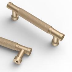 Imagem de Asidrama Pacote com 10 puxadores de armário de cobre champanhe 96 mm puxadores de armário de cozinha, puxadores de armário de cozinha para puxadores de gaveta de armário