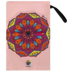 Imagem de Bolsa Organizadora Necessaire Grande Personalizada Amarela Transparente Mandala Coloricasa