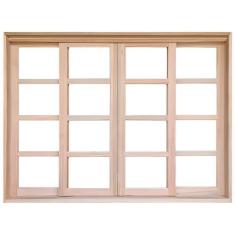 Imagem de Janela de Madeira Vitro de Correr Florença Reto Padrão Cedro Batentes 