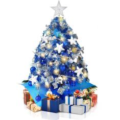 Imagem de Árvore de Natal Neten 2FT com 60 luzes LED e mais de 70 enfeites