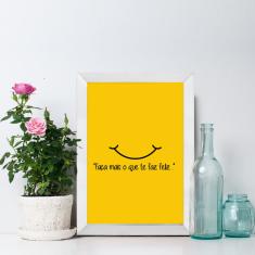 Imagem de Quadro Decorativo com Moldura  Faça o Que Te Faz Feliz 22x32cm