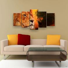 Imagem de Quadro Decorativo Jesus Leão De Juda Hd 129X61 Quarto Sala