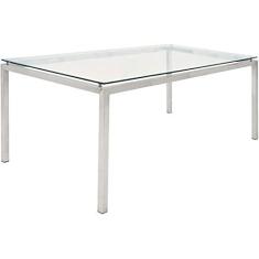 Imagem de Mesa Jantar Dakot Retangular Tampo Vidro Base Cromada 1,90 MT (LARG) - 41171 Sun House