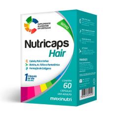 Imagem de Polivitaminico Nutricaps Hair Cabelos e Unhas 60 C Maxinutri