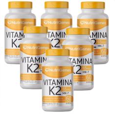 Imagem de 6X Vitamina K2 - Mk-7 - Nutrigenes - 60 Cápsulas