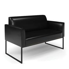 Imagem de Sofá Namoradeira Base Industrial Preto Marisa Corano Preto D03 - D'Rossi