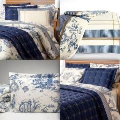 Imagem de Cobre Leito Queen Size 10 Peças Luxo Colcha Edredom Lençol - Casa Bord