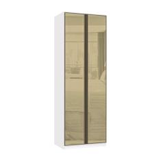Imagem de Guarda Roupa Modulado 2 Portas 80cm Bronze Branco Ff Bronze