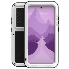 Imagem de LJFLYXRI Capa protetora de corpo inteiro ultra resistente para Galaxy S24 da Tough Armour, capa à prova de choque de alumínio e silicone feita para aventura e ótima proteção, para Samsung Galaxy S24