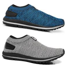 Imagem de Kit 2 Pares de Tênis Masculino Meia Sem Cadarço Calce Fácil Macio - NI