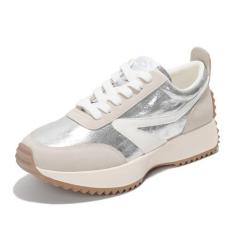 Imagem de Project Cloud Tênis feminino com espuma viscoelástica e tênis feminino antiderrapante para trabalho feminino, tênis de corrida com cadarço para mulheres - Tênis fashion feminino 2024, Prata - Balinda,