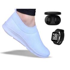 Imagem de Tênis Meia Comfort Casual Macio Leve Calce Fácil Ortopédico Novo + Rel