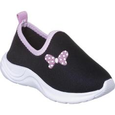 Imagem de Tênis Infantil Menina Calce Fácil Sapatinho Meia Prático Escolar - Pik